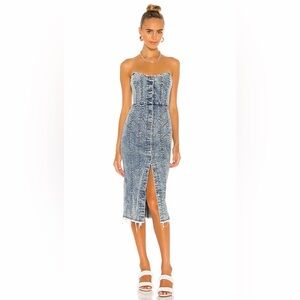 MISHA Aquila Dress in Acid Wash
Blue